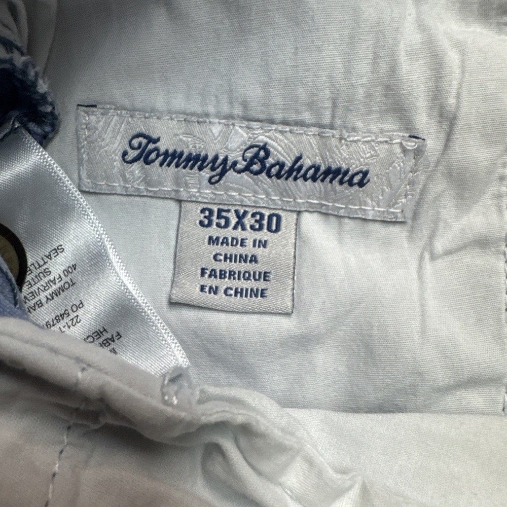 Tommy Bahama Pants Sz 35 x 26 Blue Boracay Cotton‎ Stretch Tencel Blend - Picture 5 of 10